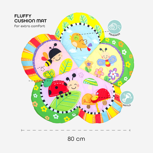 MOON Perky Playmat (Flower) / MOON Organic Feeding Nursing Pillow (White, Organic Fabric) / MOON Soft Cloth Book (Numbers)