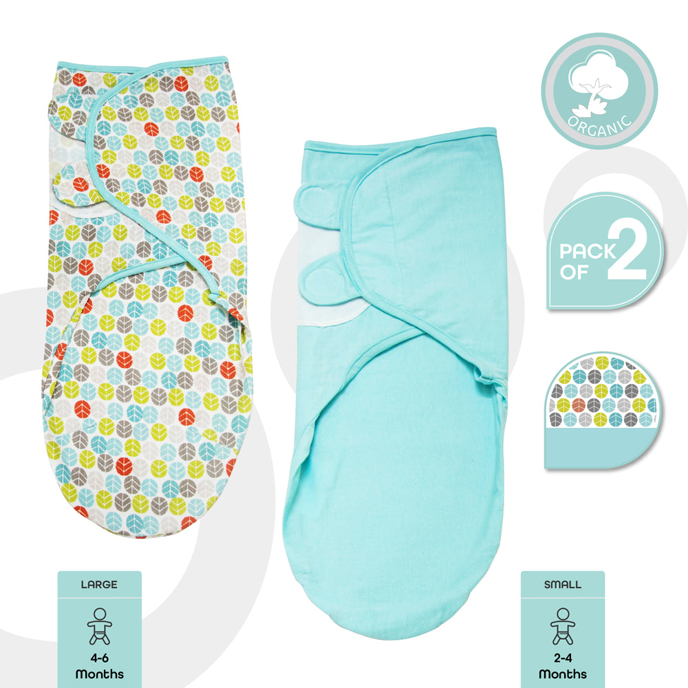 MOON Organic Swaddler pack of 2 - Pink