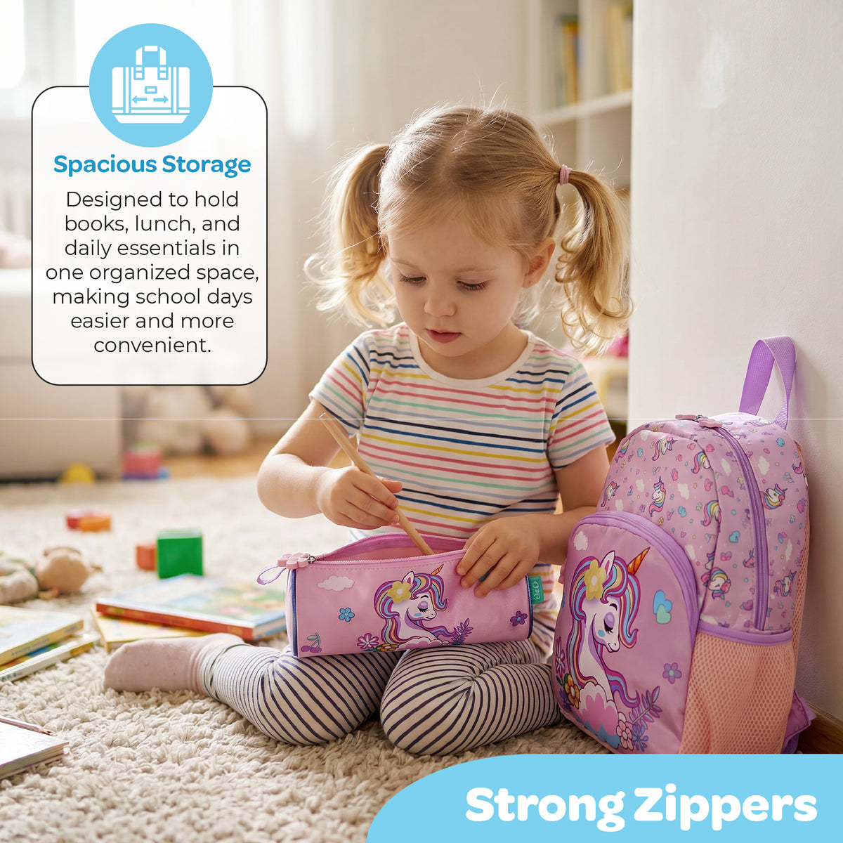 MOON UNICORN  3 in 1 Kids Backpack Set