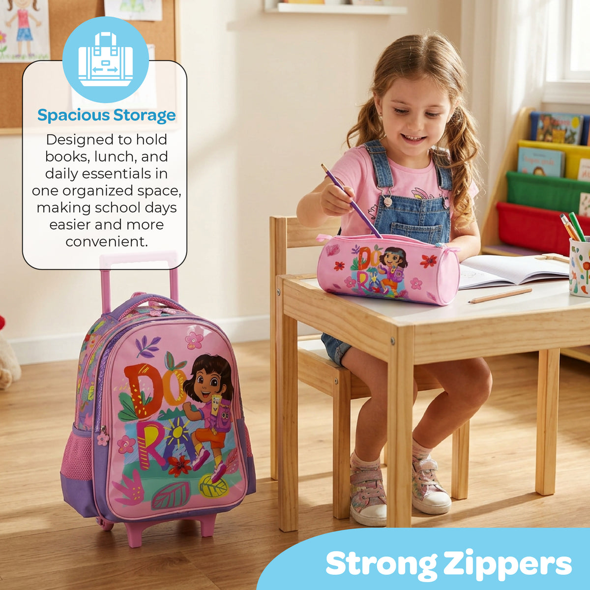 The MOON Dora the Explorer 3 in 1 Trolley Set