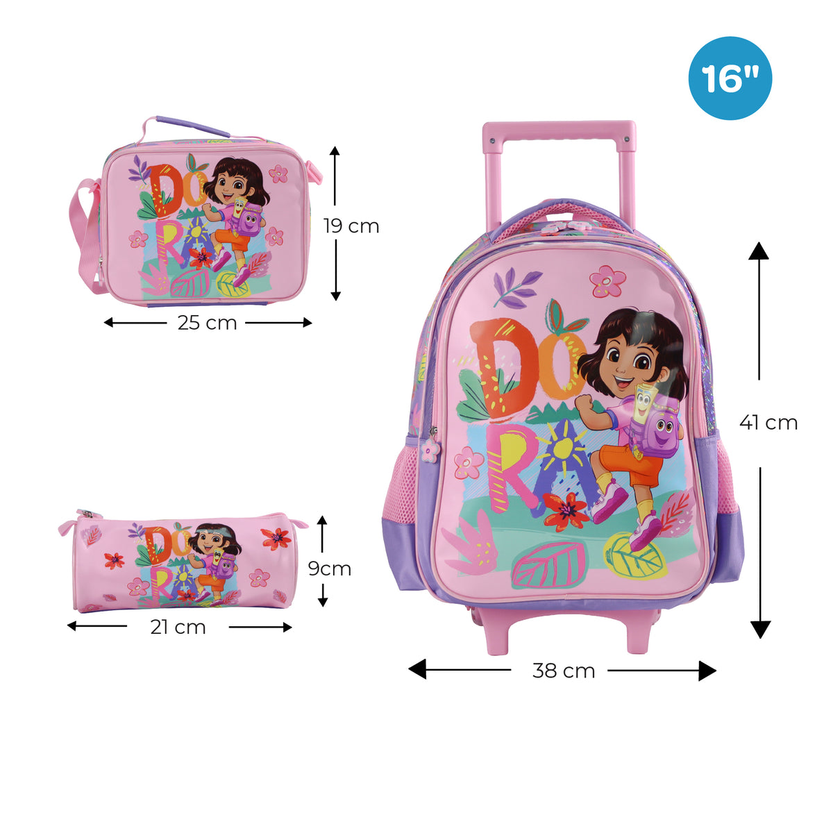 The MOON Dora the Explorer 3 in 1 Trolley Set