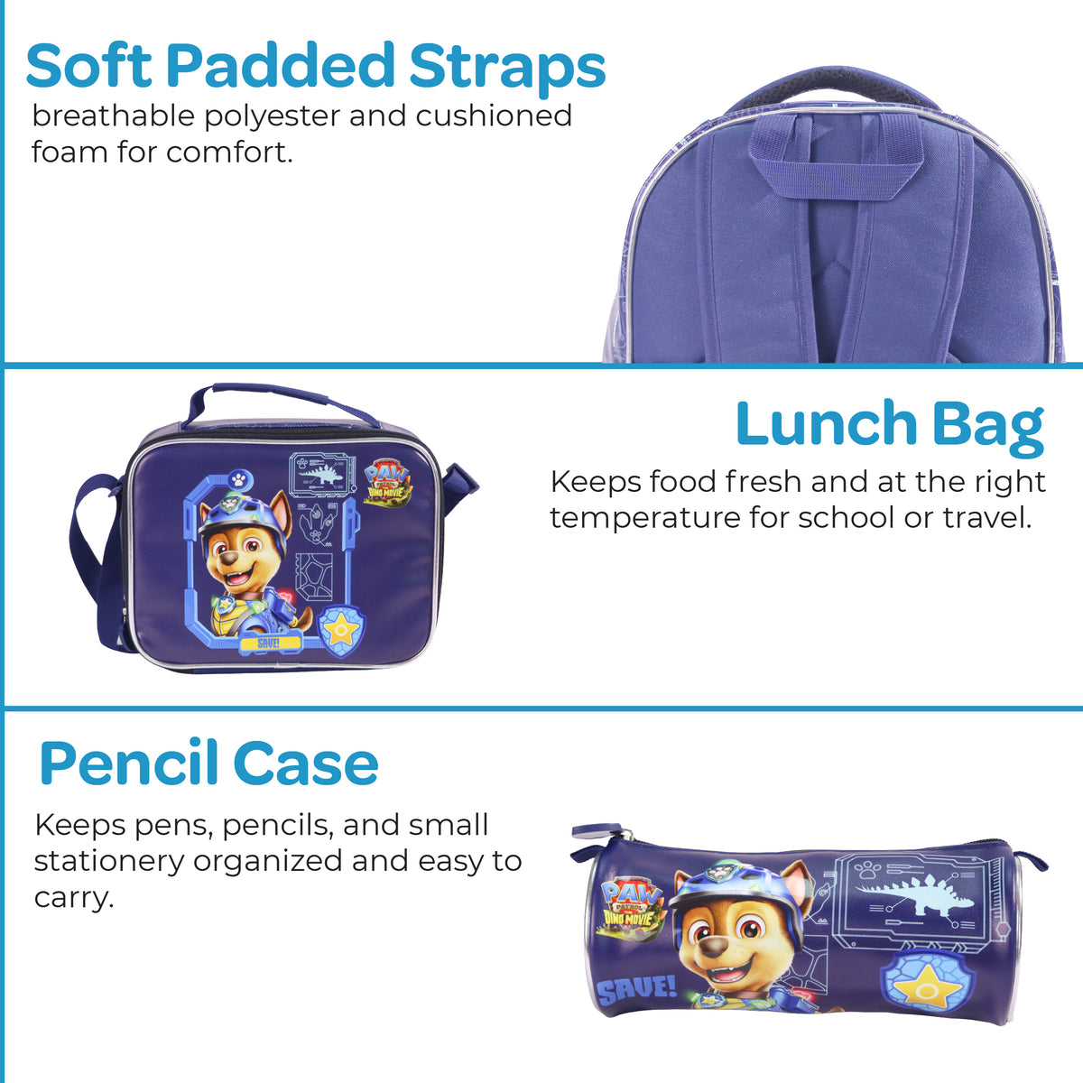 MOON PAW PATROL 3 in 1 Backpack Set