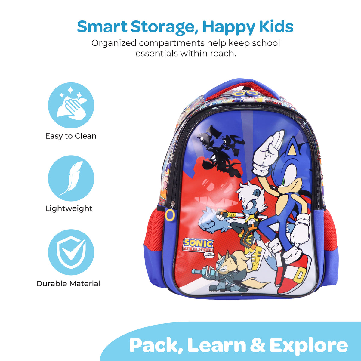 MOON SONIC THE HEDGEHOG 3 in 1 Backpack Set