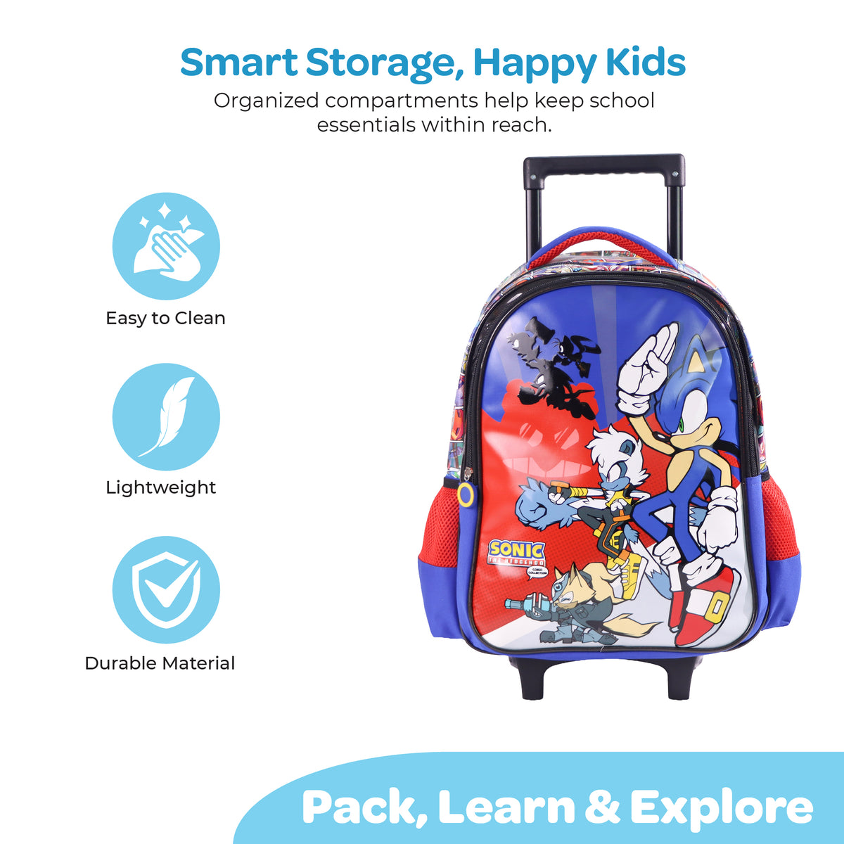 MOON Sonic the Hedgehog 3-in-1 Kids Trolley Set