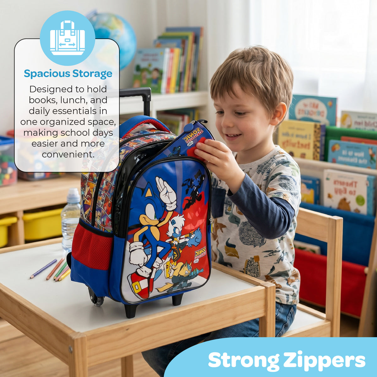 MOON Sonic the Hedgehog 3-in-1 Kids Trolley Set