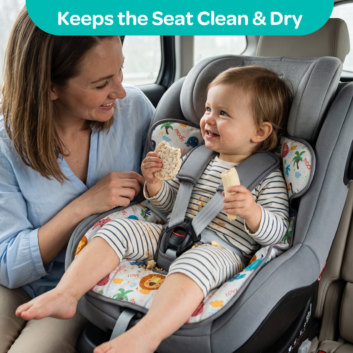MOON Waterproof Baby Cushion Pad – Car Seat, Stroller & Highchair Liner