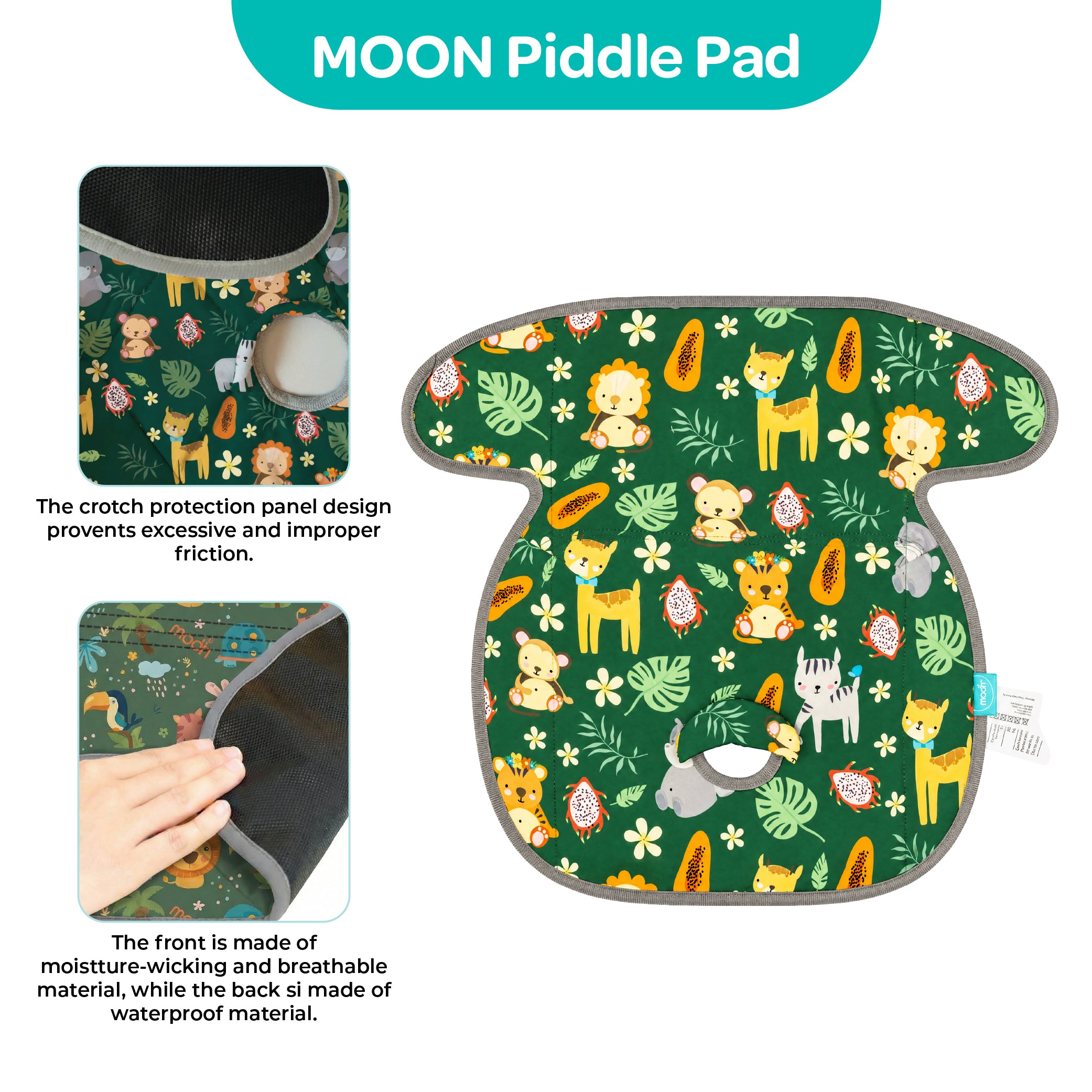 MOON Waterproof Cushion Pad – 3-in-1 Liner for Car Seat, Stroller & Highchair