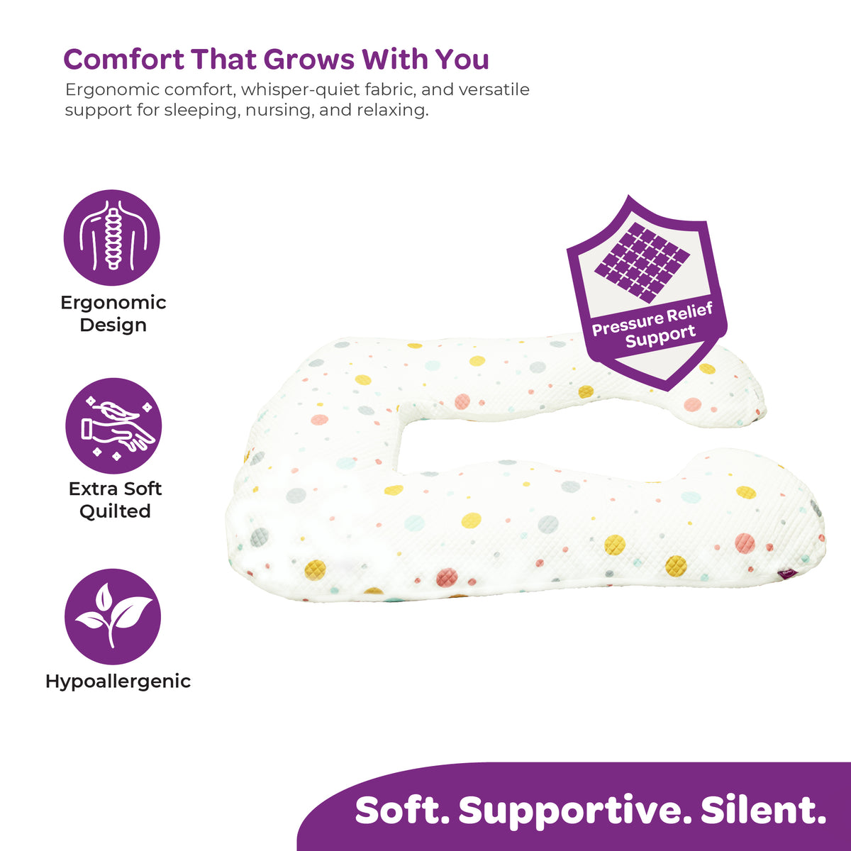 MOON Pregnancy Pillow – U-Shaped Full Body Maternity Support