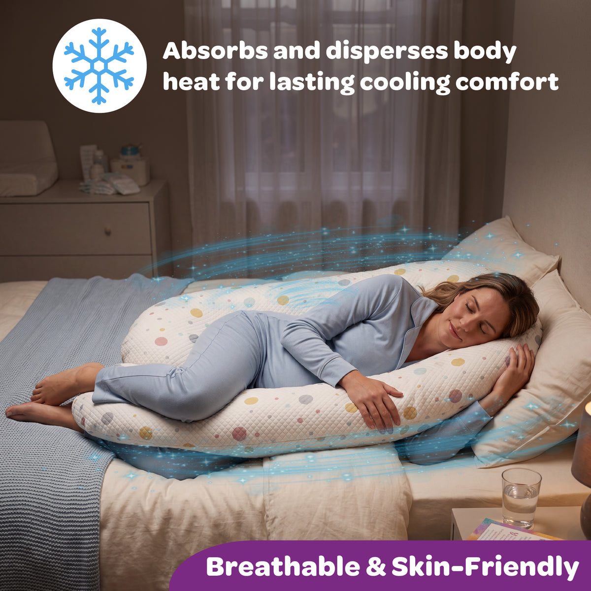 MOON Pregnancy Pillow – U-Shaped Full Body Maternity Support