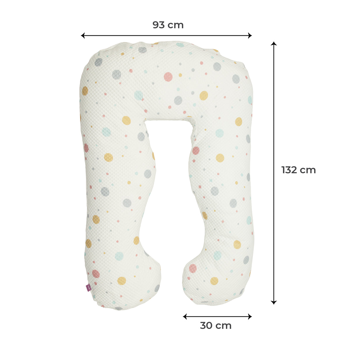 MOON Pregnancy Pillow – U-Shaped Full Body Maternity Support – Polka
