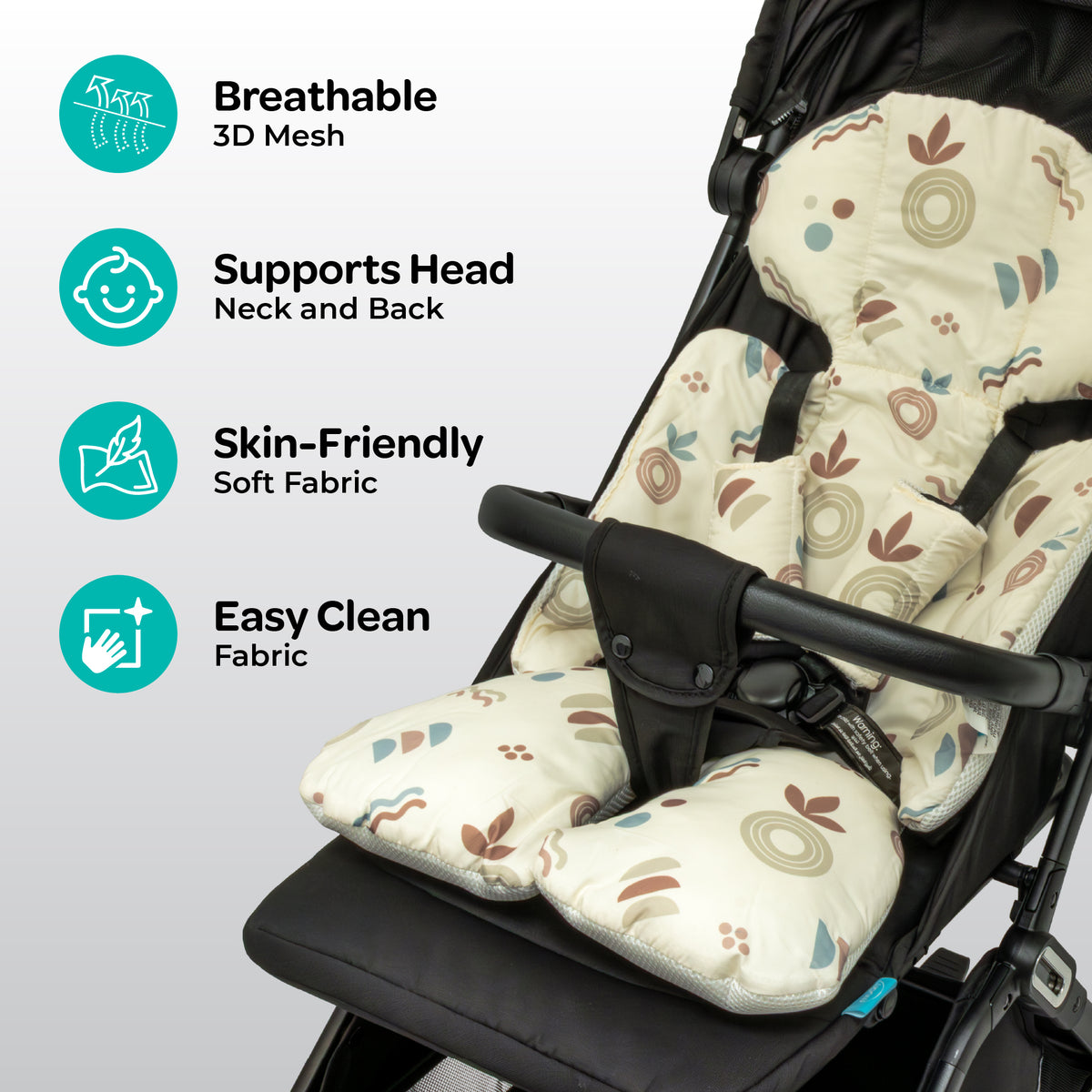 MOON Baby Head Support Cushion – Newborn Head & Neck Support for Car Seat & Stroller