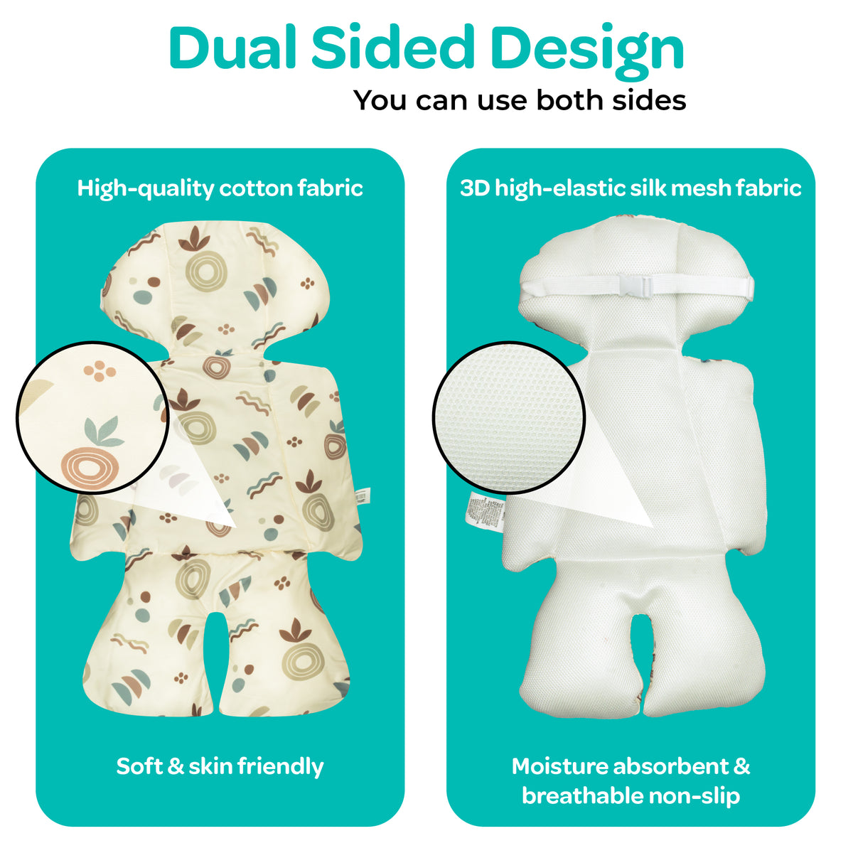 MOON Baby Head Support Cushion – Newborn Head & Neck Support for Car Seat & Stroller