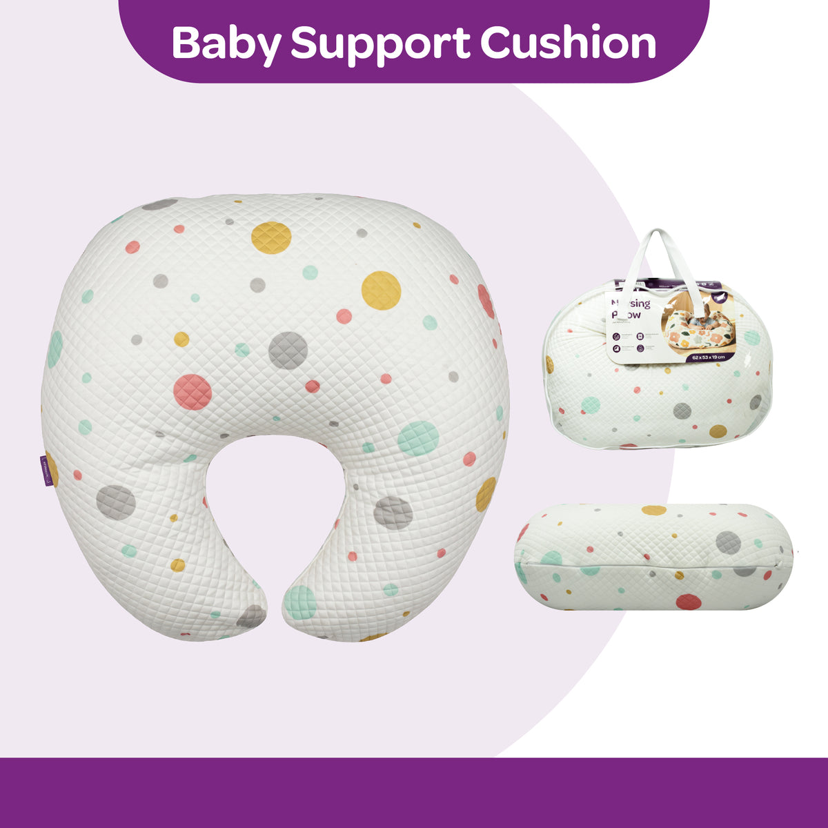 MOON Nursing Breastfeeding Pillow – Ergonomic Baby Support Pillow