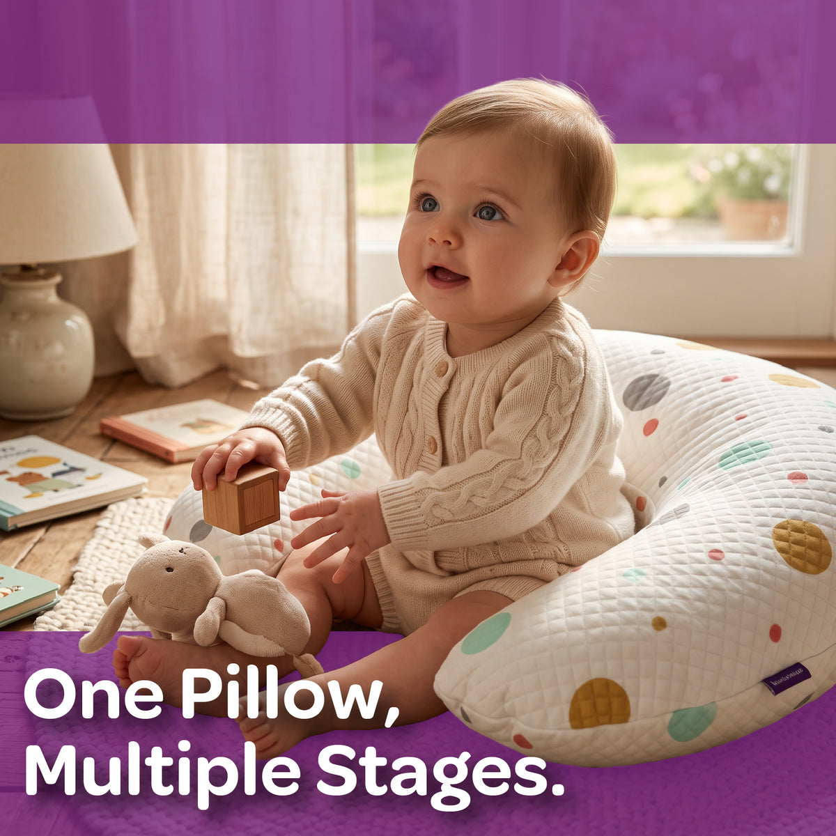 MOON Nursing Breastfeeding Pillow – Ergonomic Baby Support Pillow