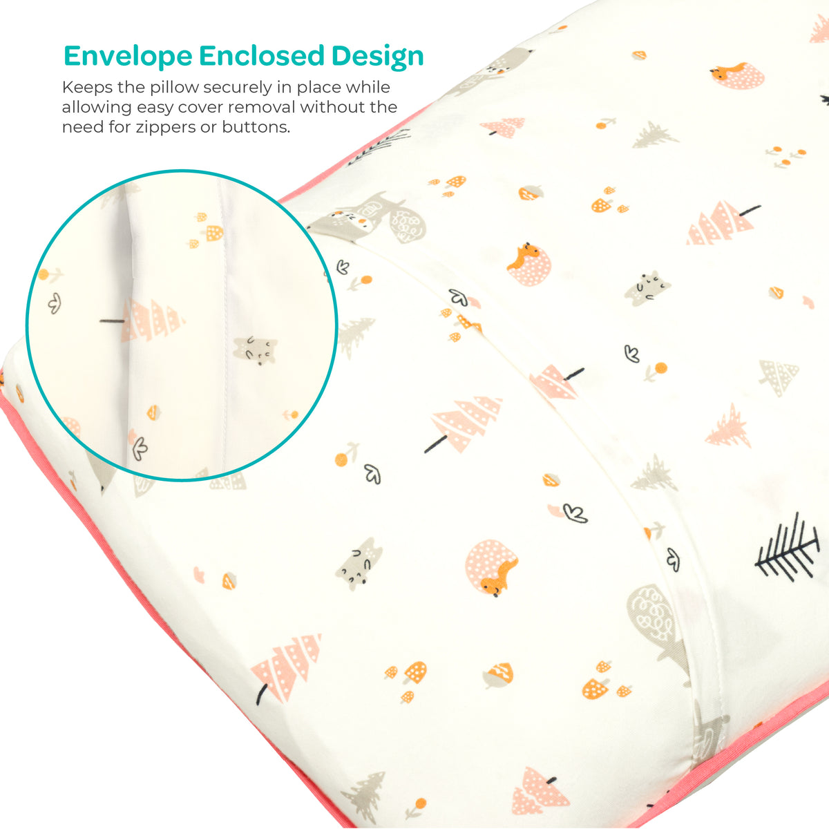 MOON Bamboo Toddler Pillow – Soft Cotton Kids Pillow