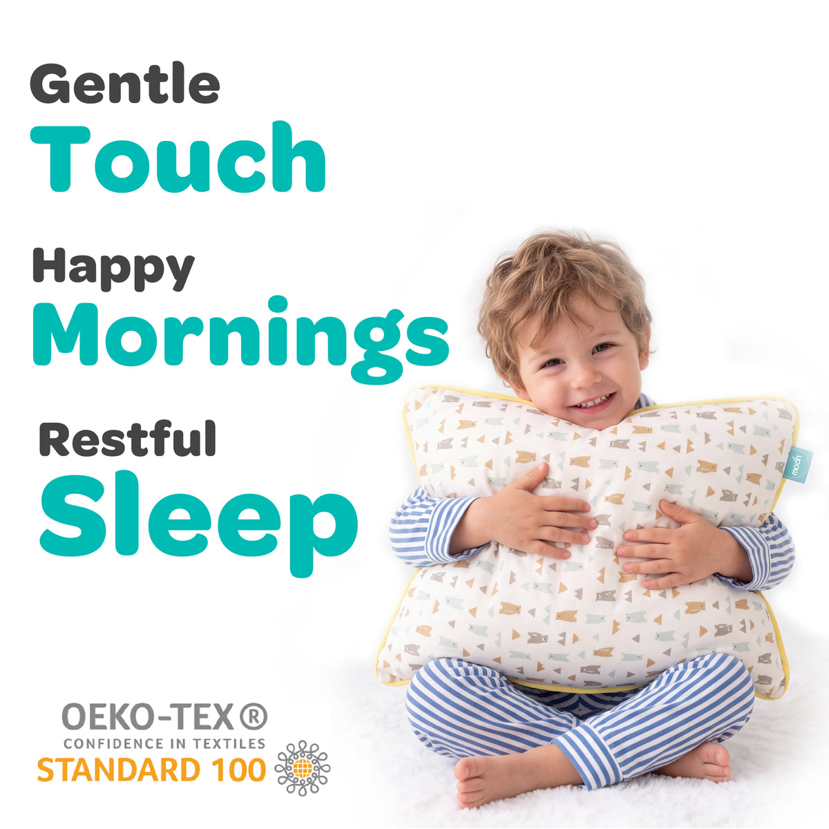 MOON Bamboo Toddler Pillow – Soft Cotton Kids Pillow
