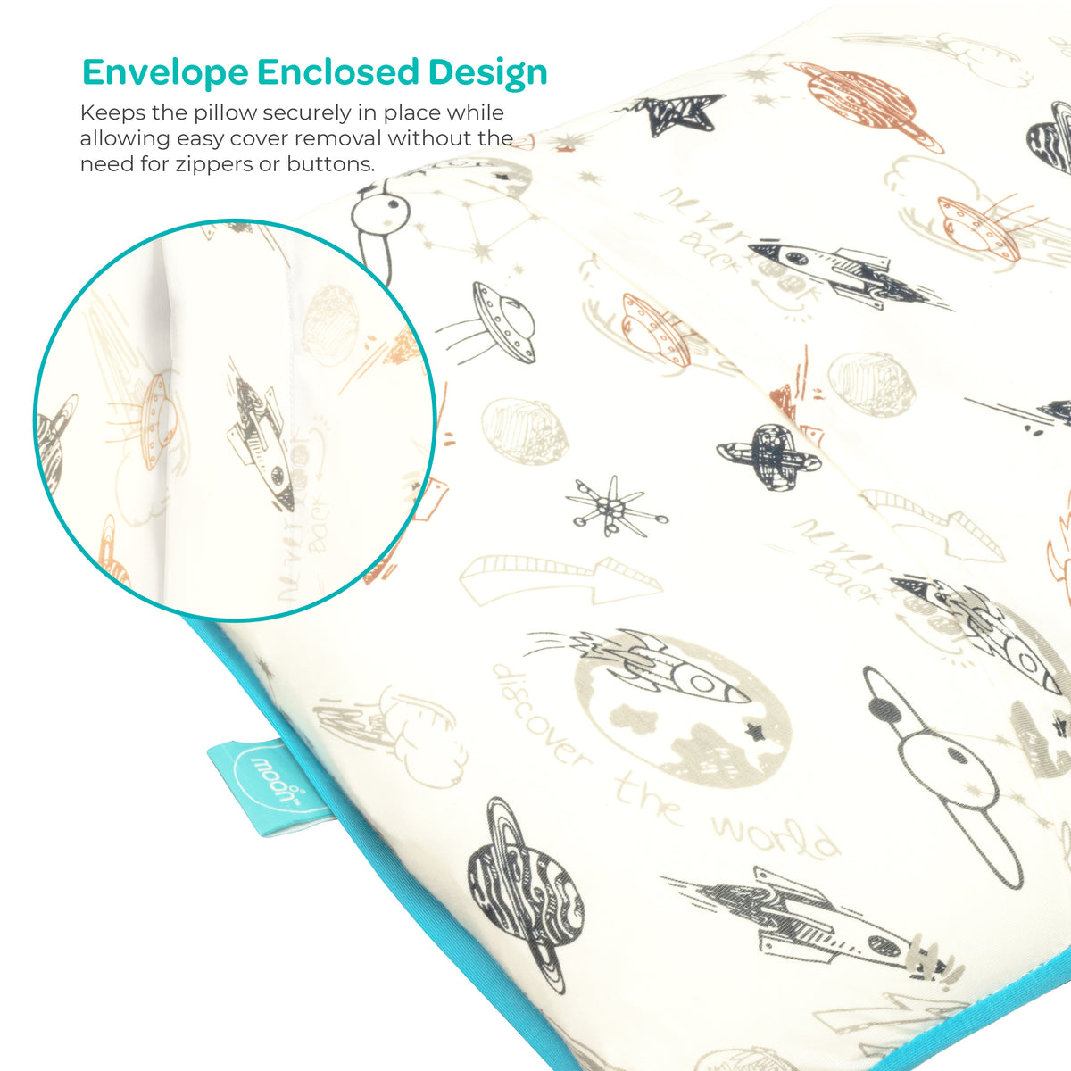 MOON Bamboo Toddler Pillow – Soft Cotton Kids Pillow