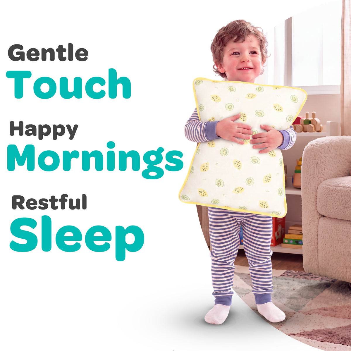 MOON Bamboo Toddler Pillow – Soft Cotton Kids Pillow