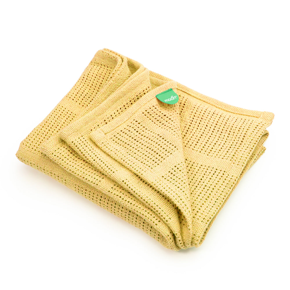 MOON Organic Cellular Blanket,75 X 100 CM,Cream