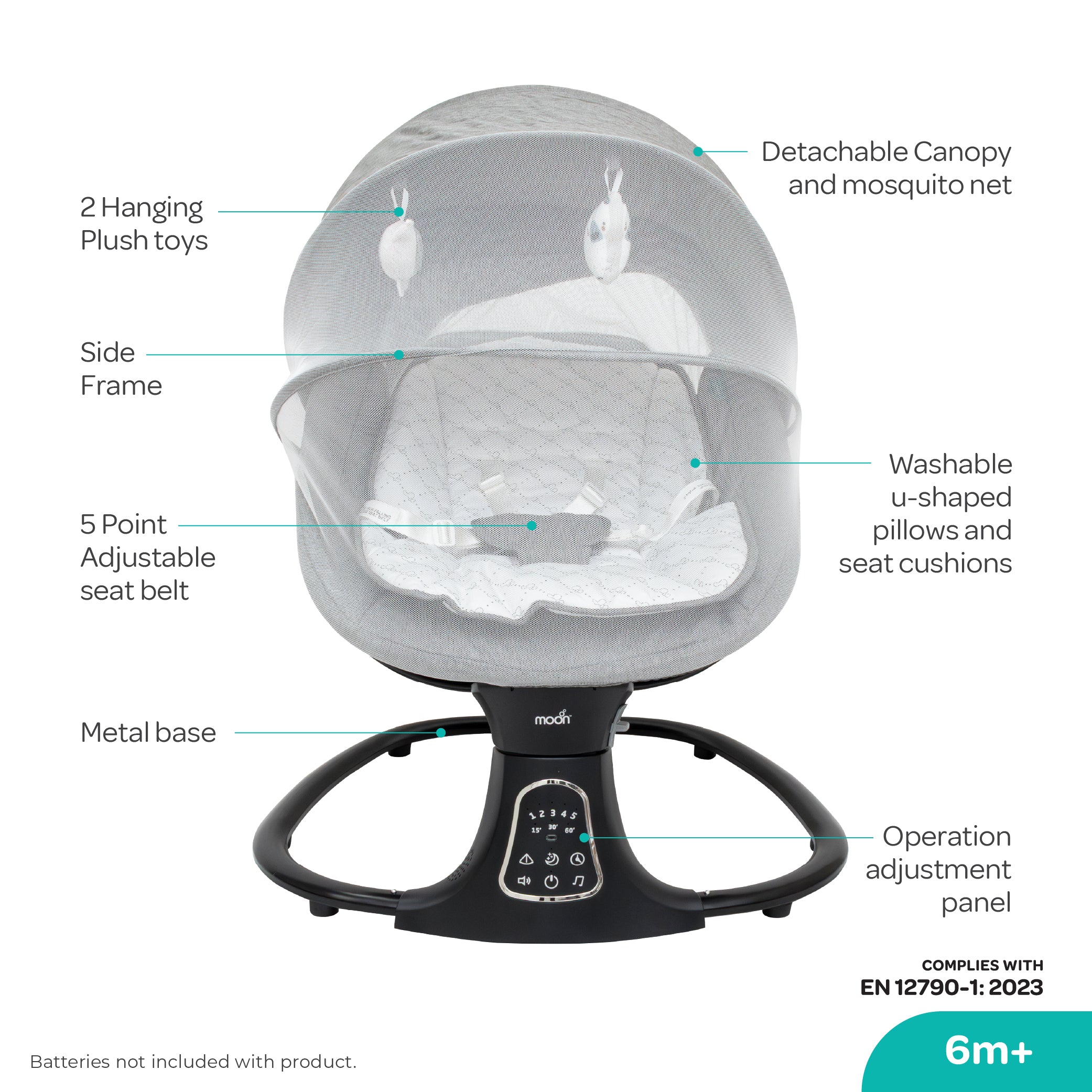 The Moon Brand Koze Baby Swing. 0m+, Holds upto | MOON UAE
