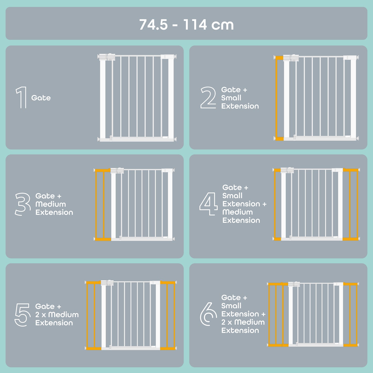 MOON Safety gate  74.5-114 cm