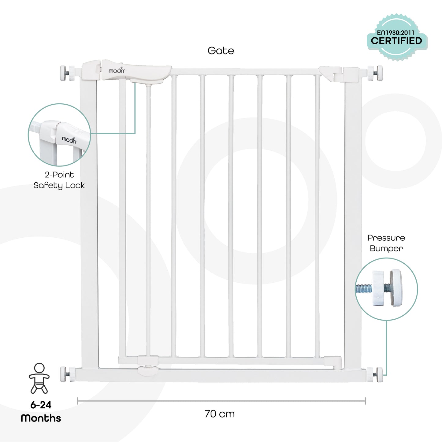MOON Safety gate   74.5-86 cm