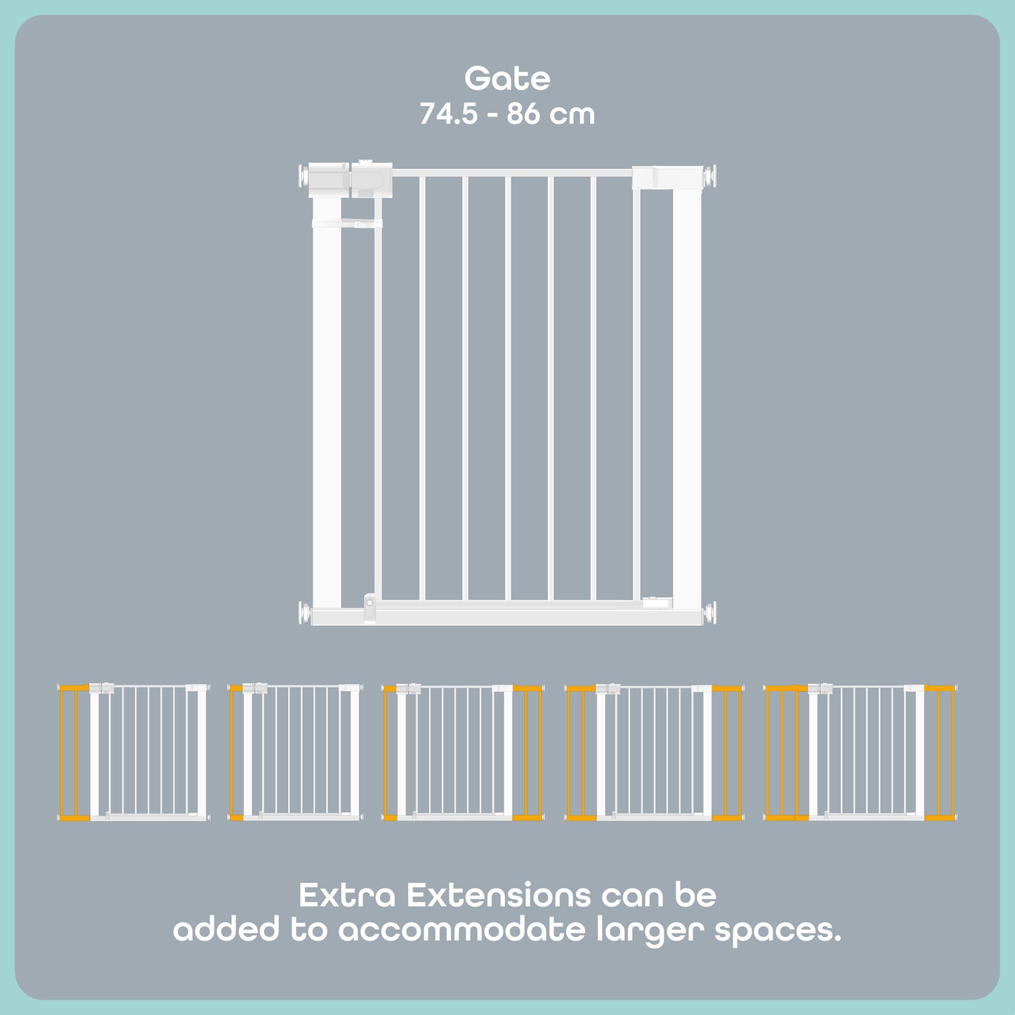 MOON Safety gate   74.5-86 cm