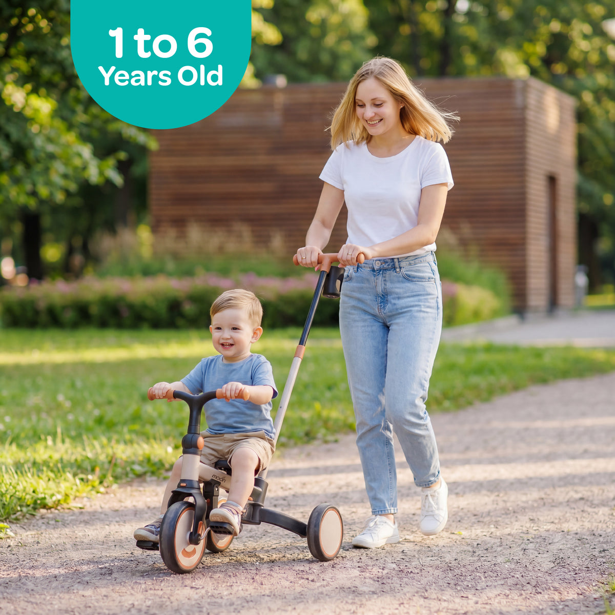 MOON Spinzy 7-in-1 Convertible Baby Tricycle for Kids 1-6 Years