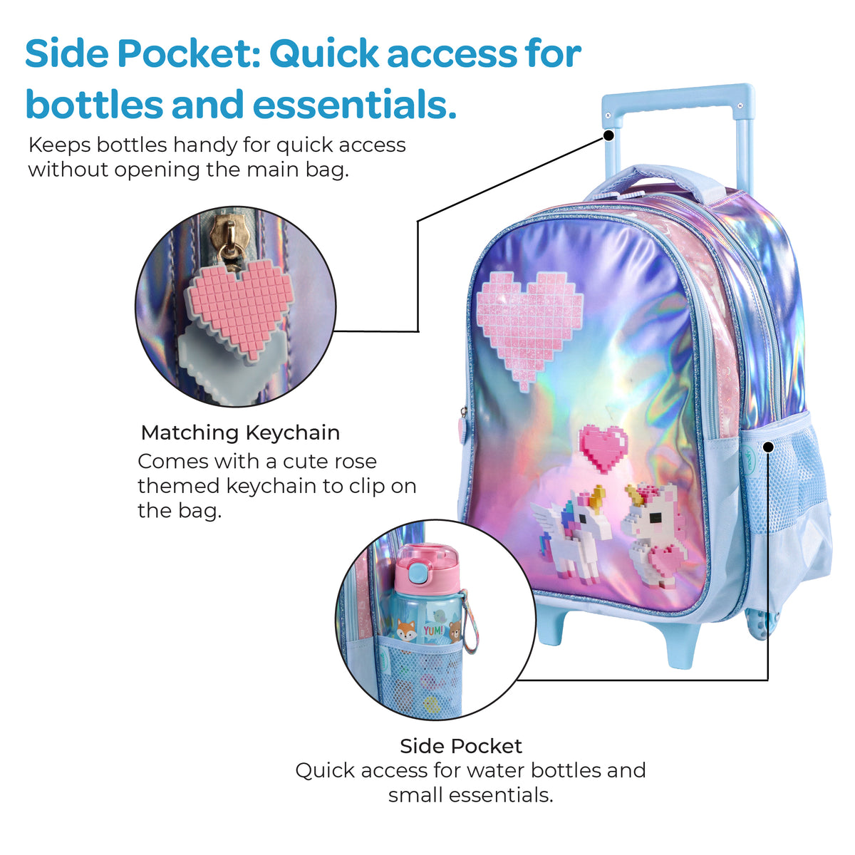 MOON Unicorn 3 in 1 Kids Trolley Set