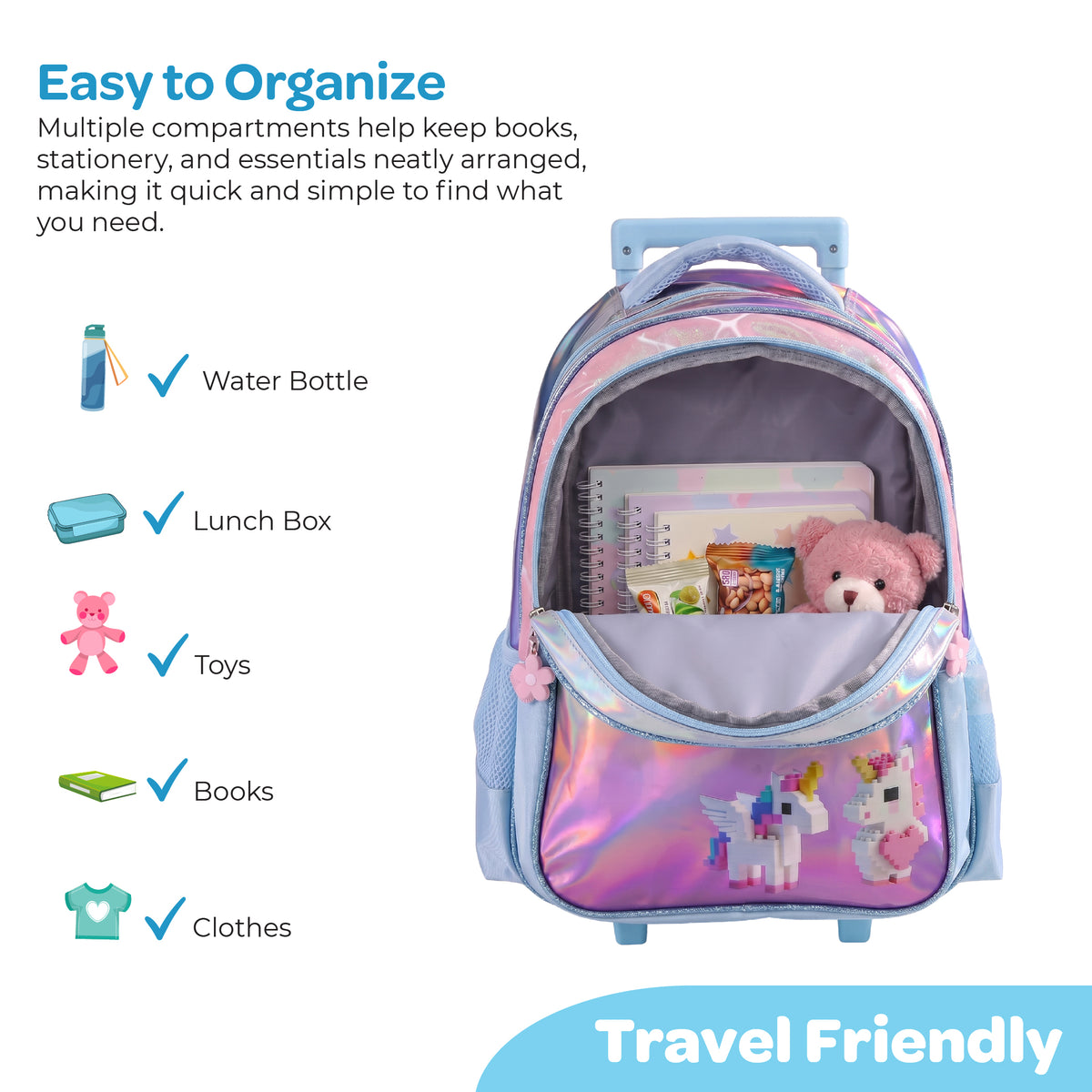 MOON Unicorn 3 in 1 Kids Trolley Set