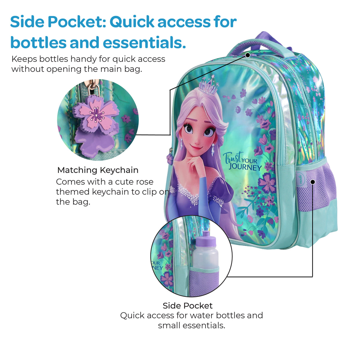 MOON Elsa 3 in 1 Kids School Backpack Set
