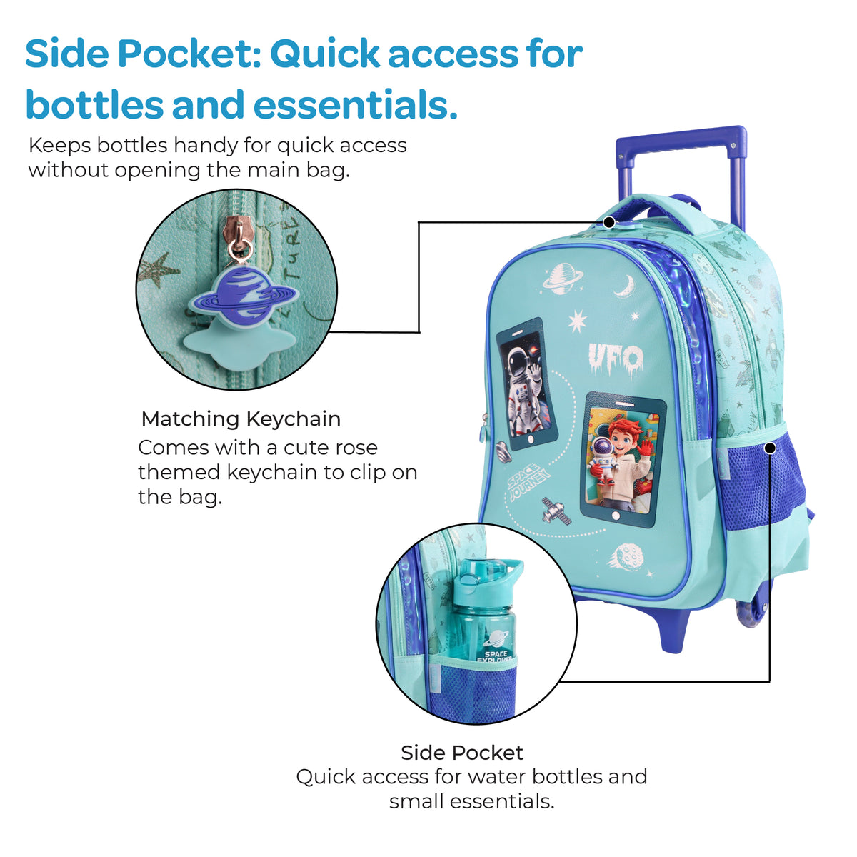 MOON Astronaut 3-in-1 Trolley School Bag Set