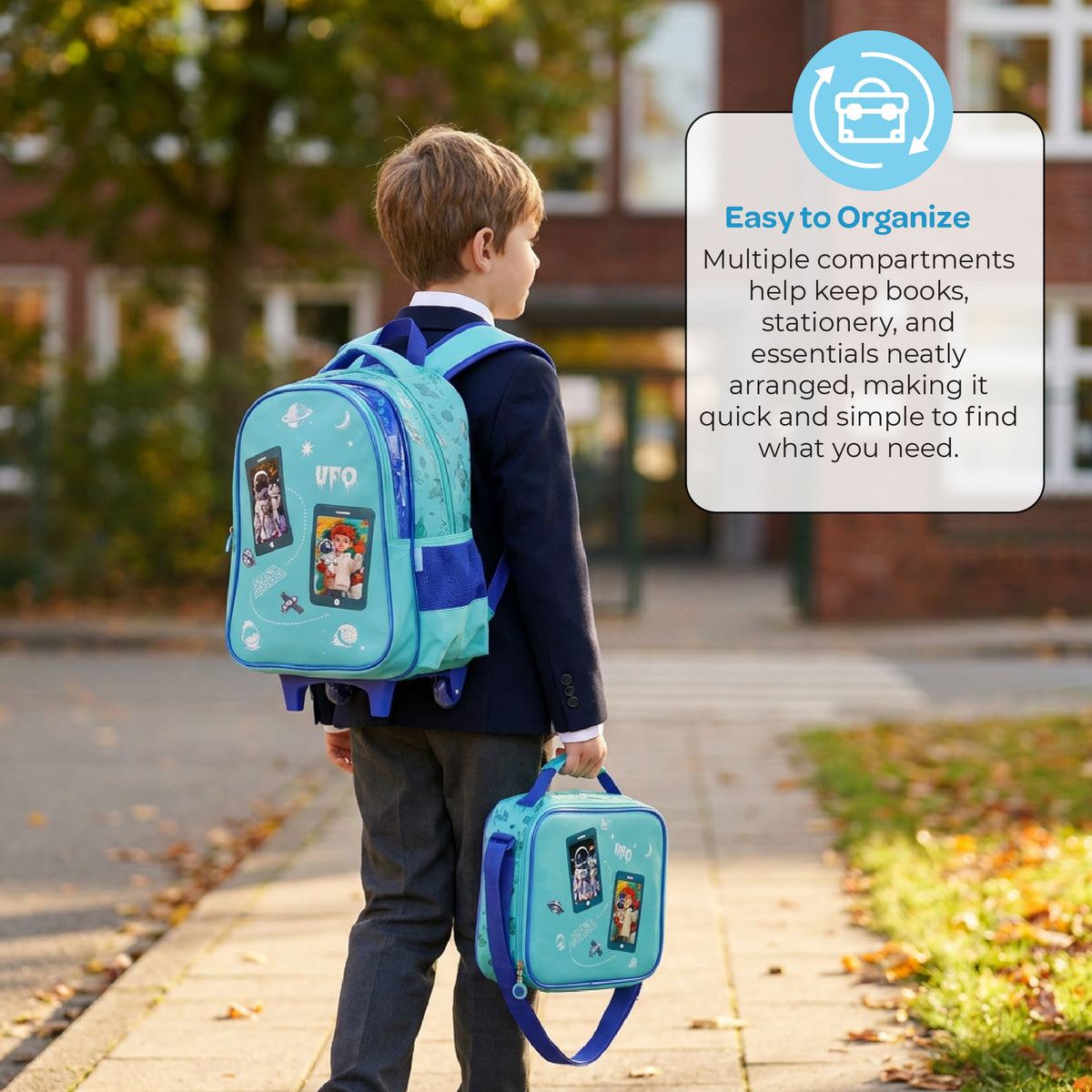 MOON Astronaut 3-in-1 Trolley School Bag Set