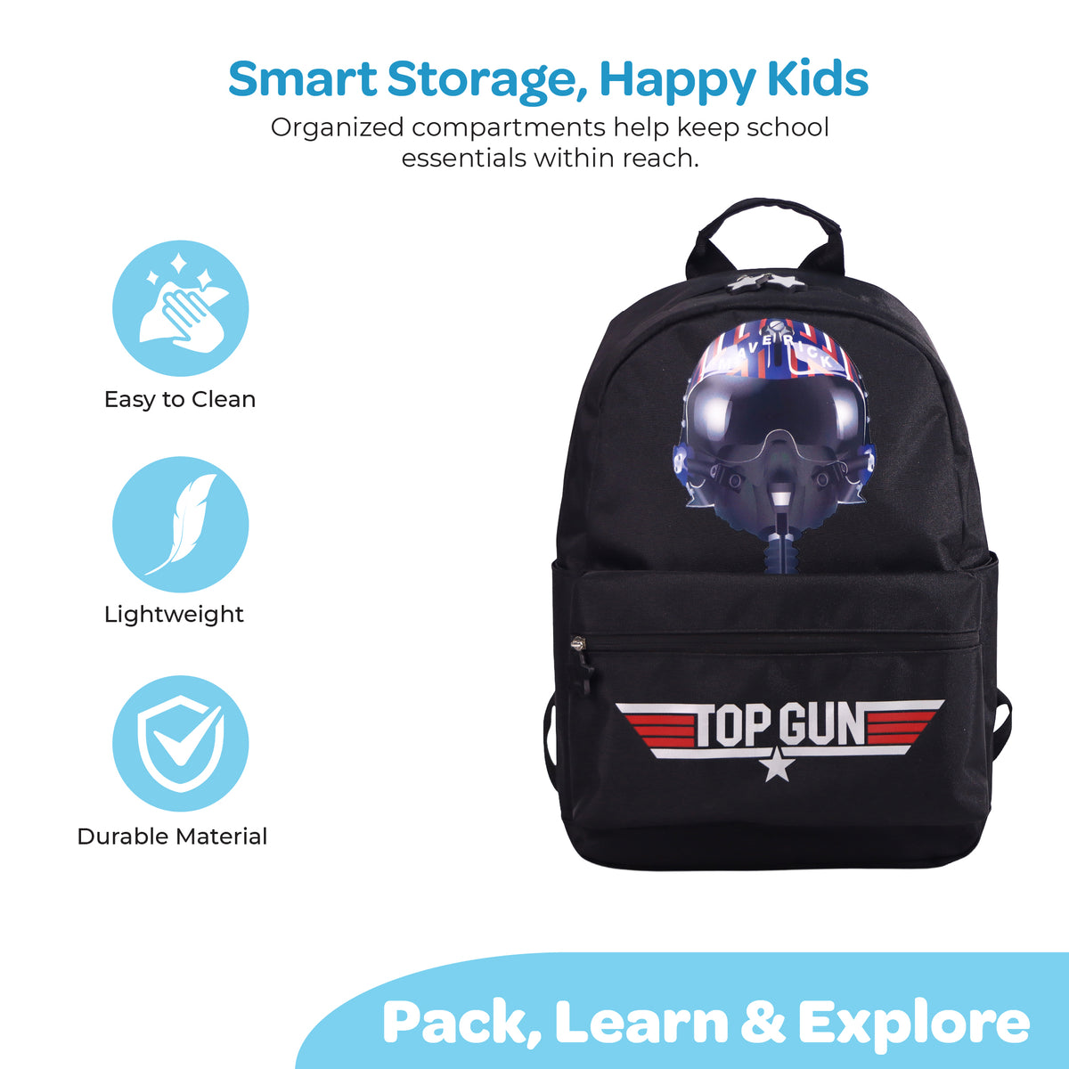 MOON Licensed Top Gun 3 in 1 Kids Backpack Set