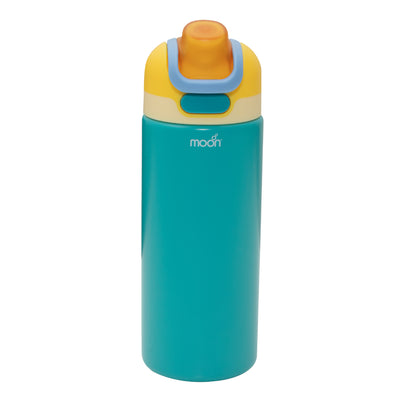 MOON 500ml Kids’ Insulated Water Bottle | Straw Lid, Green