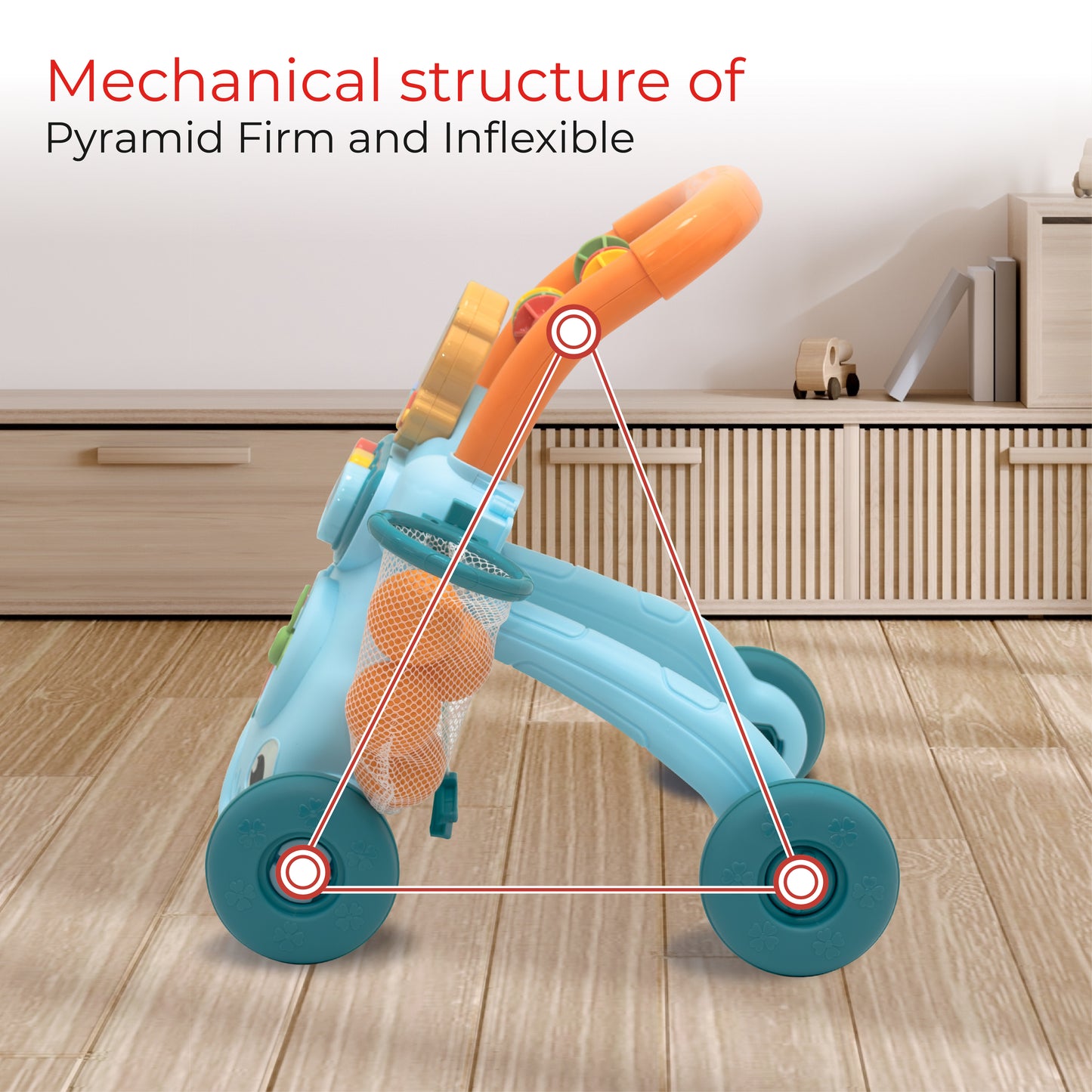 MOON Baby Push Activity Walker-Blue