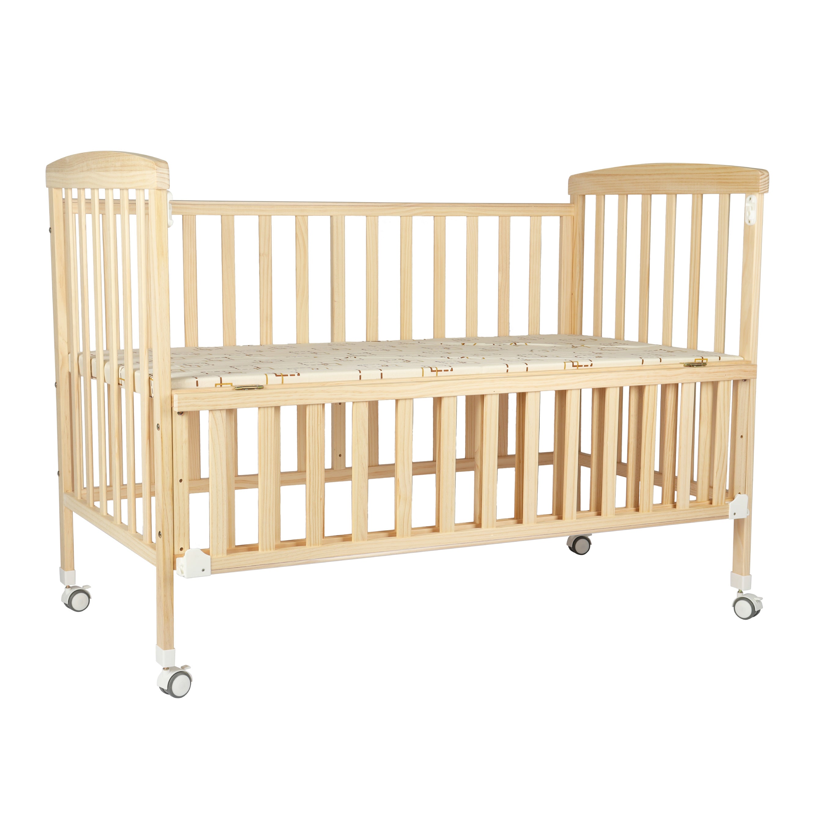 MOON Wooden Portable crib(129X69X96 cm) -Natural wood