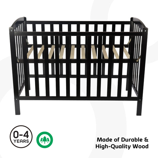 MOON Wooden Window crib(129X69X96 cm)-Grey