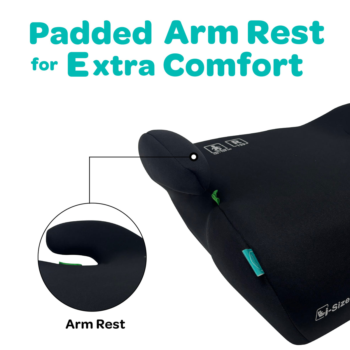 MOON Elvo Baby Booster Car Seat - Black — The Moon Brand product image
