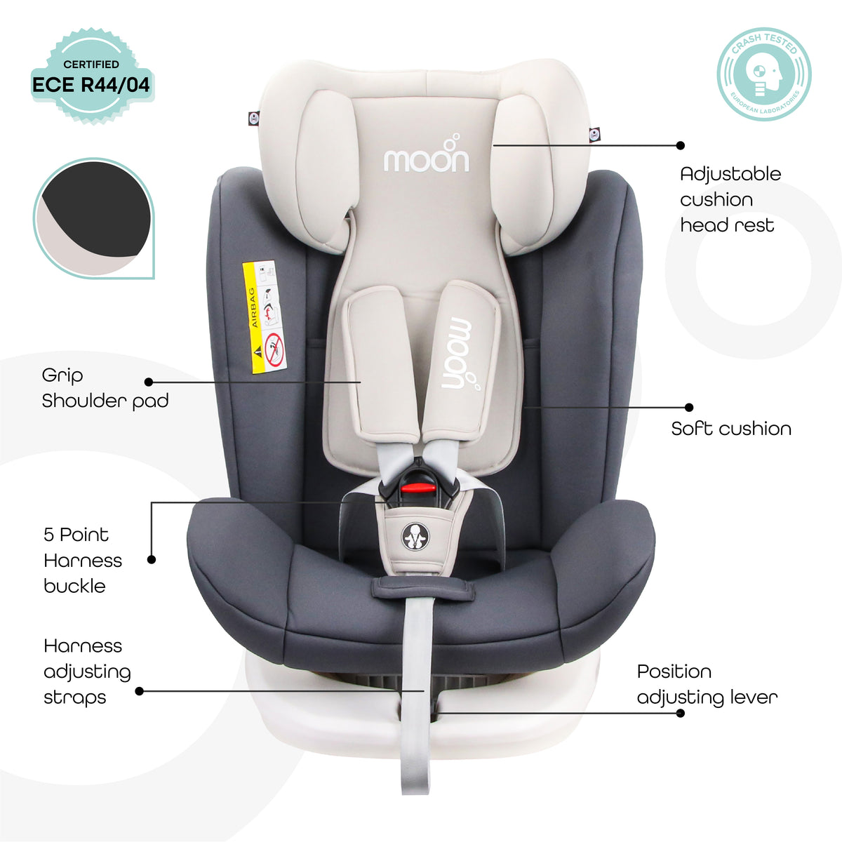 MOON GYRO Car Seat (Group 0/1/2/3) / Baby Side Mirror / Back Seat Organizer - The Moon Brand™