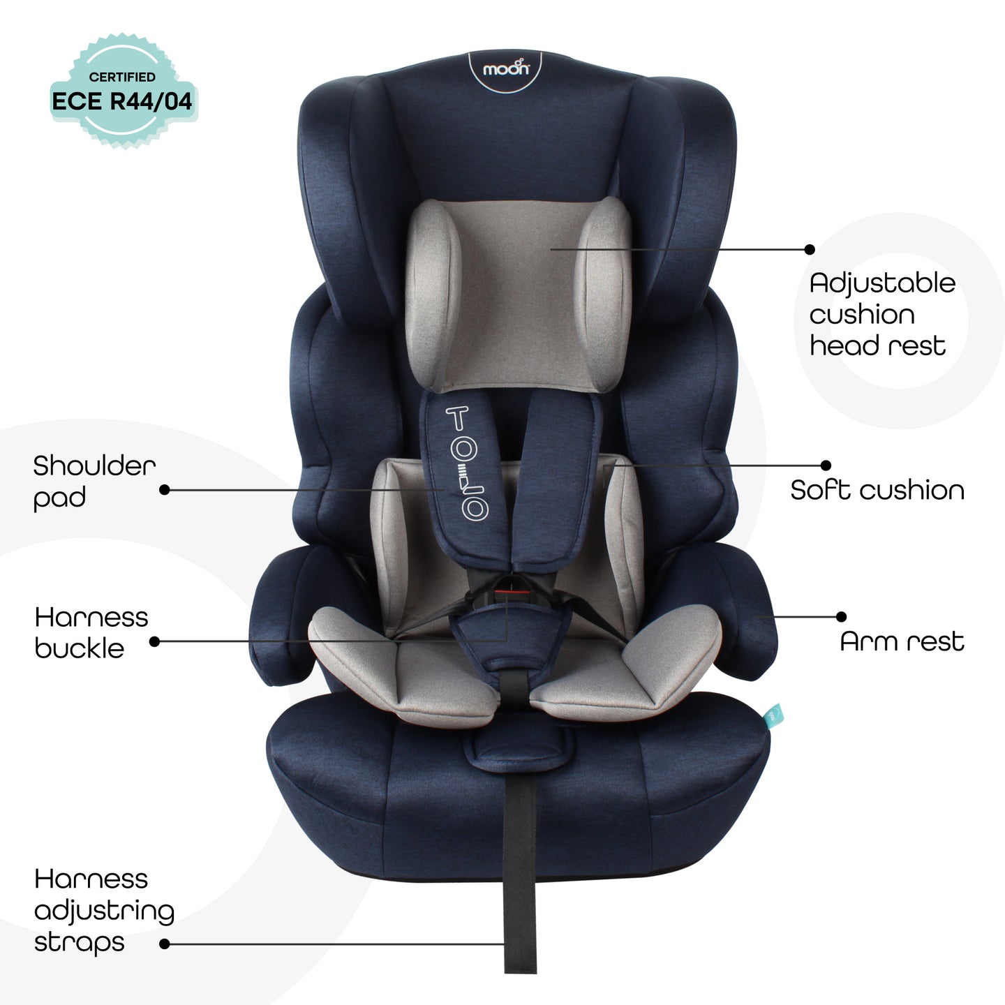 MOON Tolo - Baby/Kids Car seat (Group-1,2,3) - Navy Blue