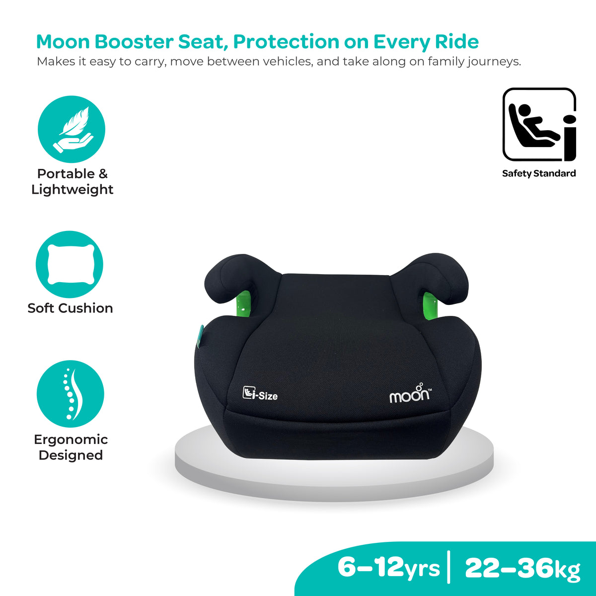 MOON Elvo Fx Baby Booster Car Seat - Black