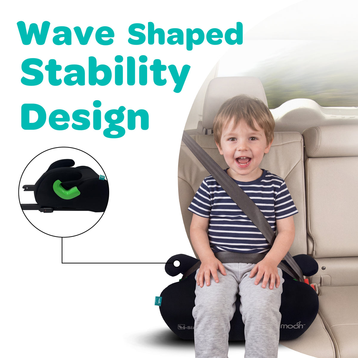 MOON Elvo Fx Baby Booster Car Seat - Black — The Moon Brand product image