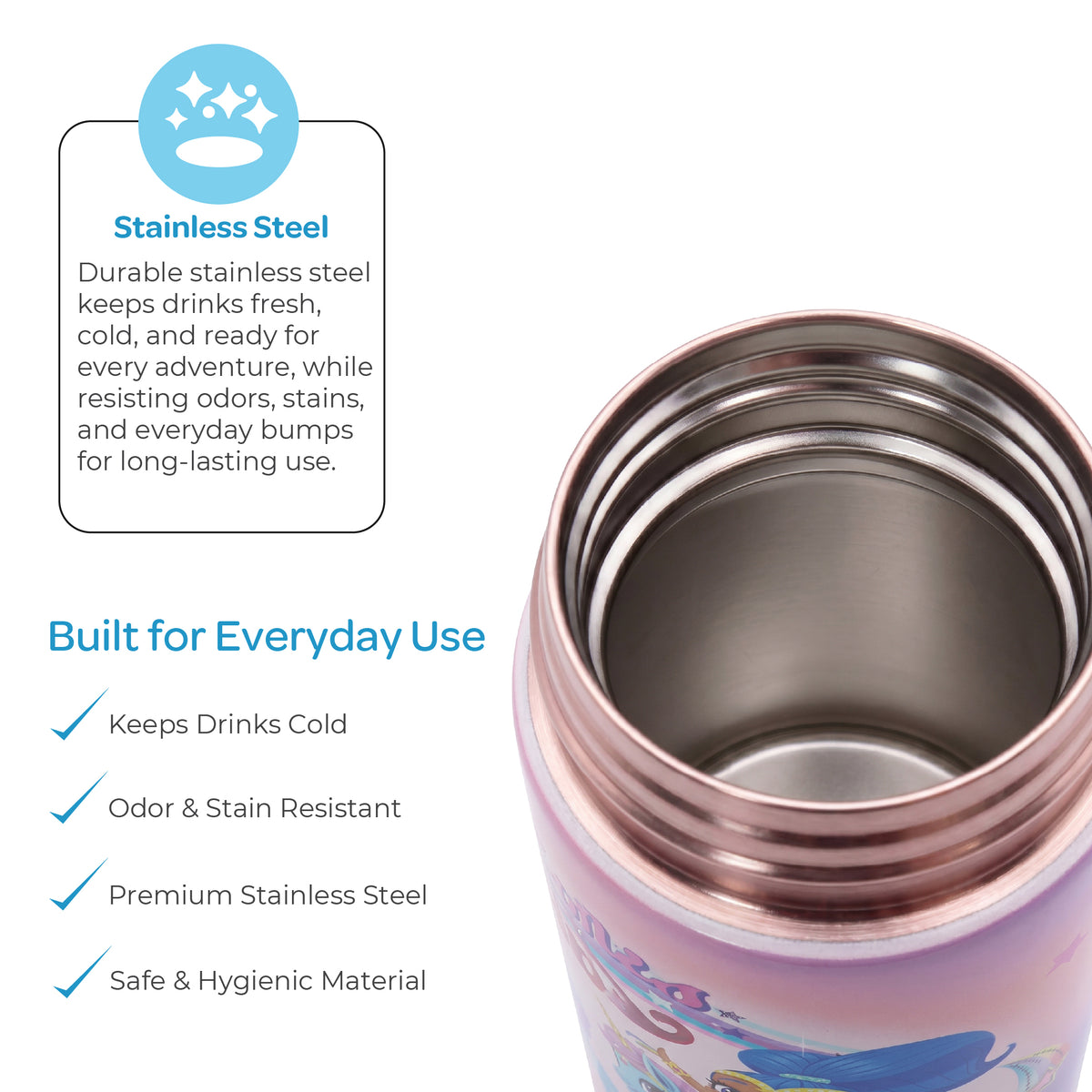 MOON Simmer & Shine Girls Water Bottle 500ml