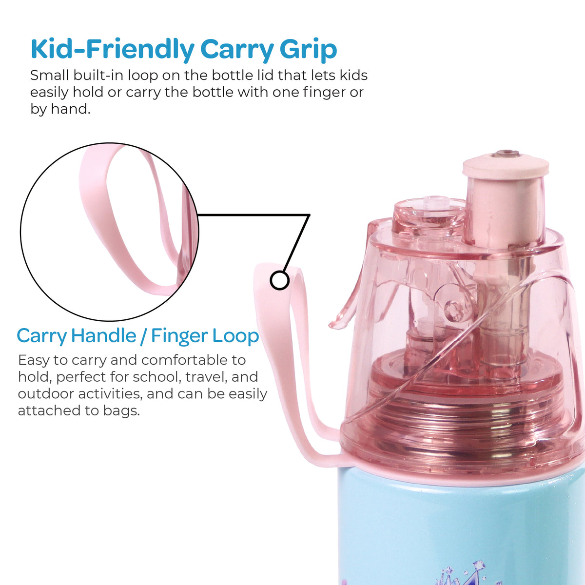 MOON Elisa Kids Spray Mist Water Bottle 500ml Green