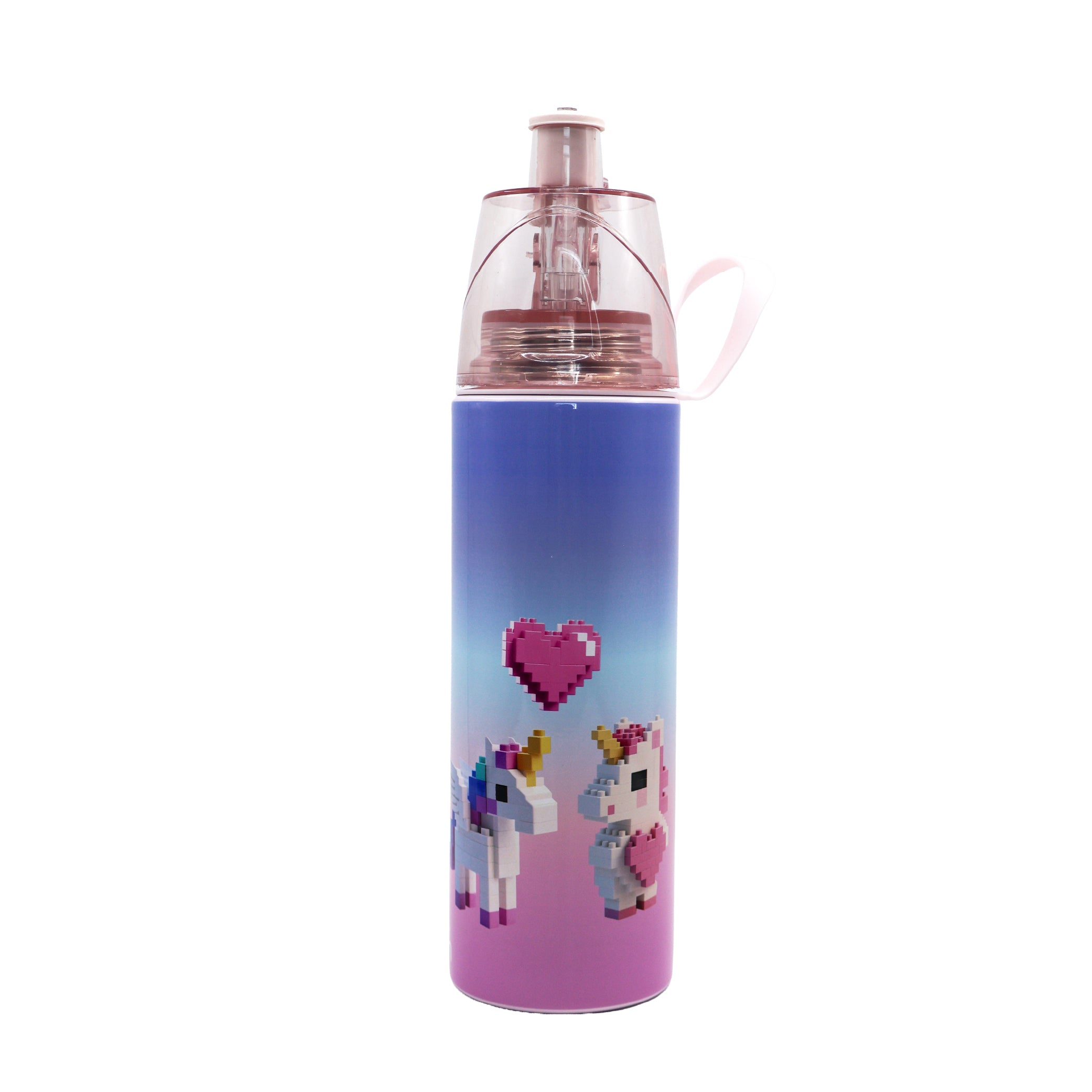 MOON Unicorn Kids Spray Mist Water Bottle 500ml Pink