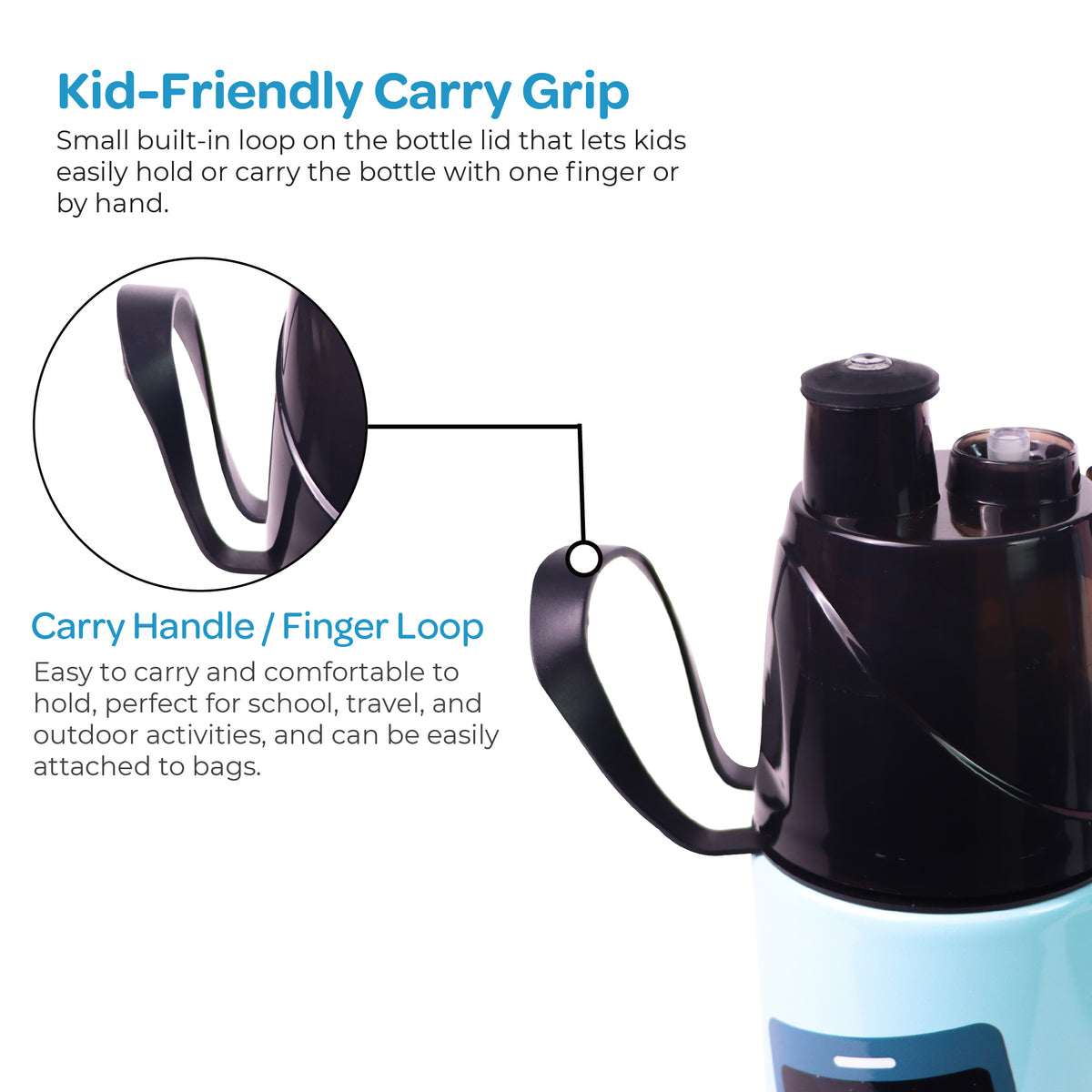 MOON Kids Mist Spray Water Bottle 500ml Stainless Steel
