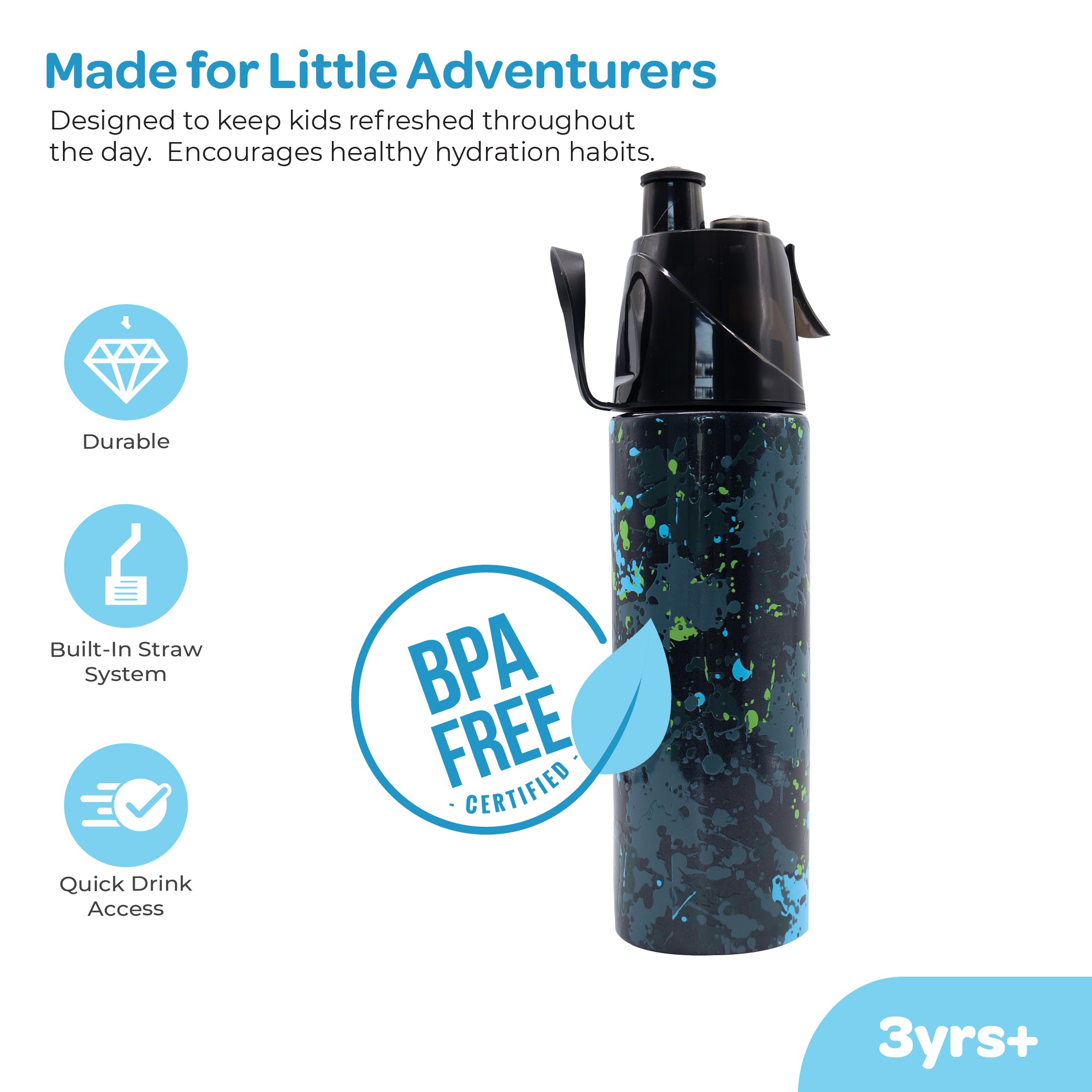 MOON Kids Mist Spray Water Bottle 500ml