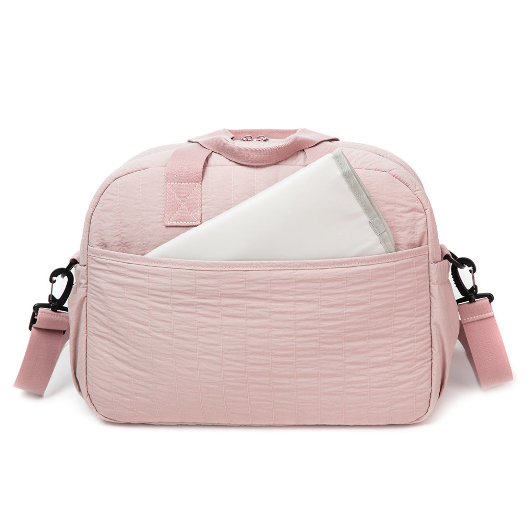 Moon Veira Diaper Bag Backpack – Multifunctional 3-in-1 Shoulder Bag, Backpack & Stroller Bag - Beige/Green/Pink