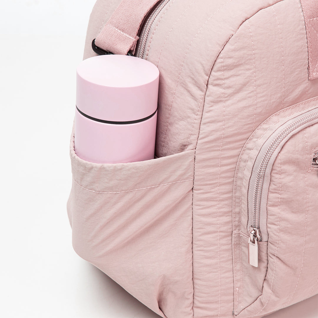 Moon Veira Diaper Bag Backpack – Multifunctional 3-in-1 Shoulder Bag, Backpack & Stroller Bag - Beige/Green/Pink